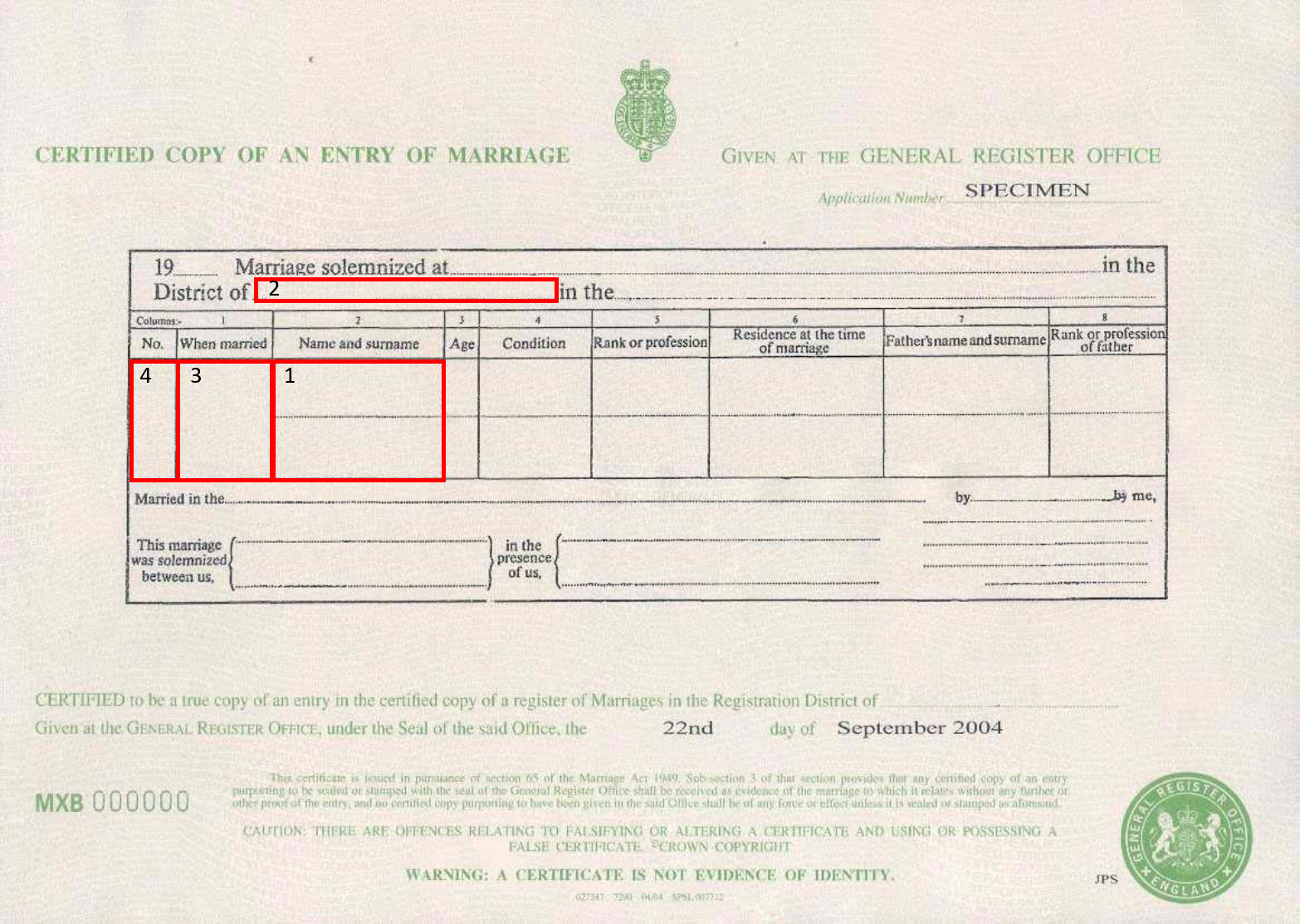 Uk Marriage Certificate Serial Number